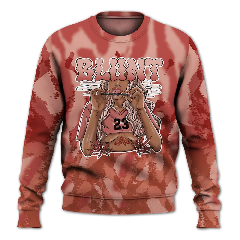 Sweatshirt To Match Dune Red 13s - Bluntz Burnz All Over Print