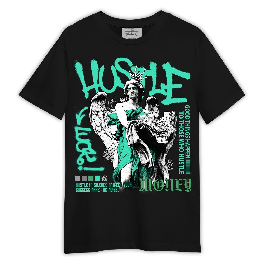Shirt To Match Black Green Glow 3s - Lucky Money Retro Shirt Green Glow 3s Outfit