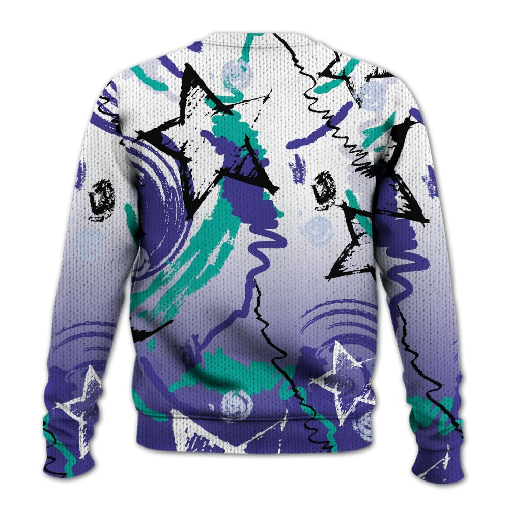 Sweater To Match Retro Grape 5s - Grind Shine Later Drip Graphic