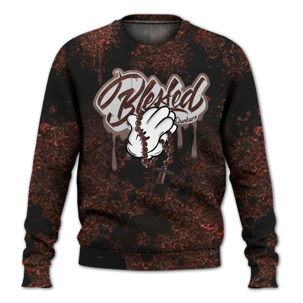 Sweatshirt To Match Air Force 1 Low Halloween Skull 2024 - God Blessed Ink Drip All Over Print