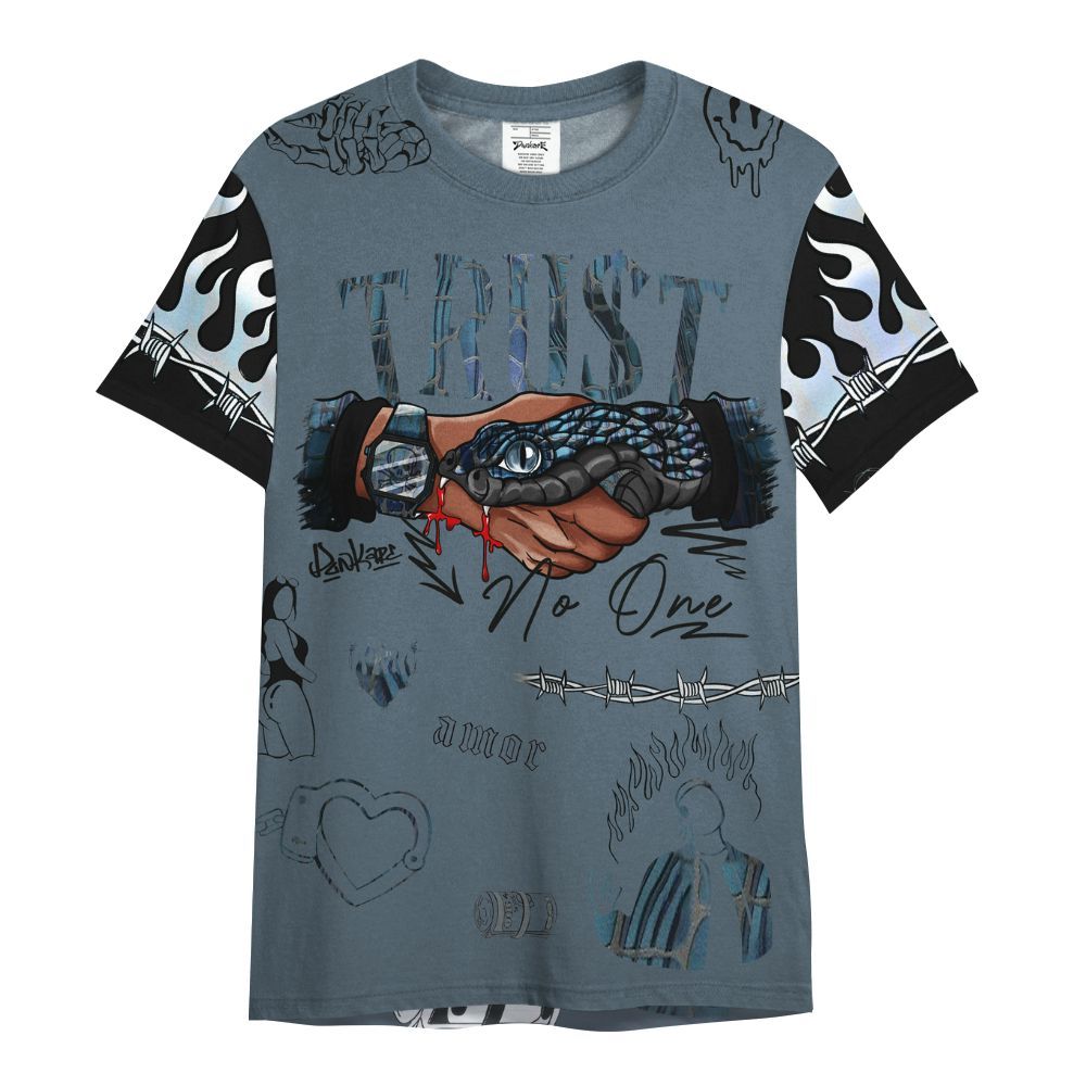 Shirt To Match Air Foamposite Kazuya Mishima - Snake Trust No One All Over Print