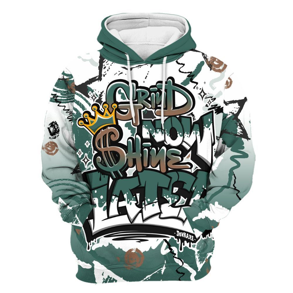 Hoodie To Match Low OG Oxidized Green 1s - Grind Shine Later Drip All Over Print