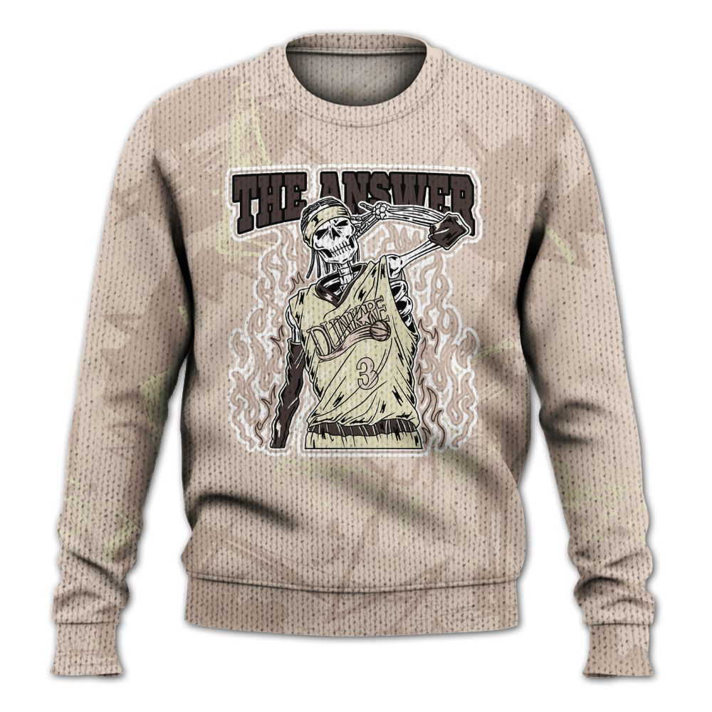 Knitted Sweater To Match A Ma Maniere X Fossil Stone 4s - Allen Answer Sk Messyz