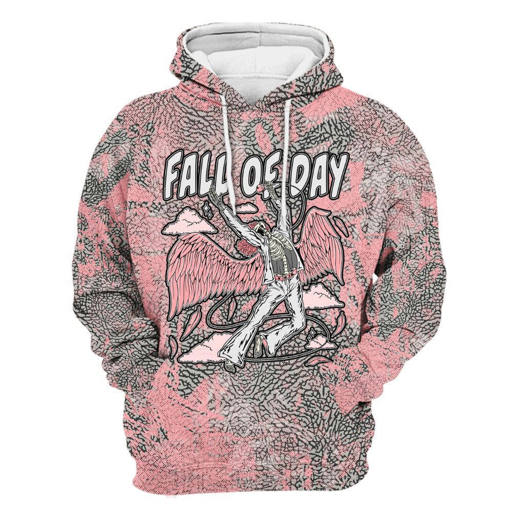 Hoodie To Match Retro Wings 3s - Fall Of Days Skeleton Heart All Over Print