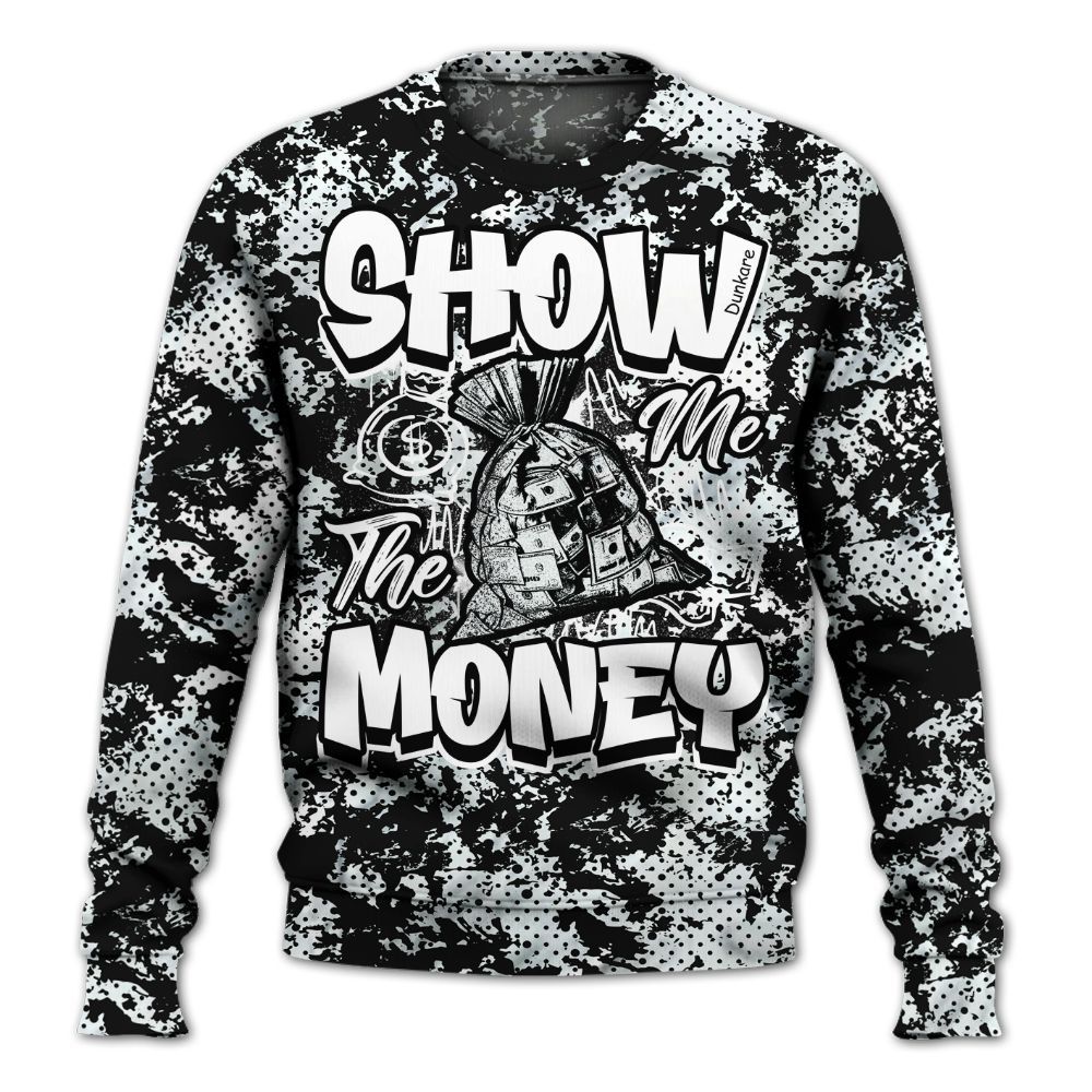 Sweatshirt To Match Air Foamposite Jin Kazama - Show Me The Money Retro All Over Print