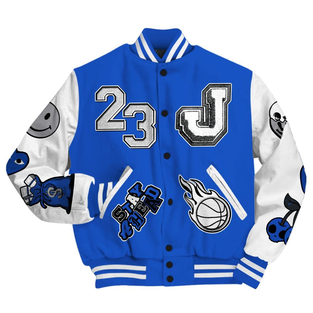 Varsity Jacket To Match Retro Stealth 5s - Hustles Money Number 23 All Over Print