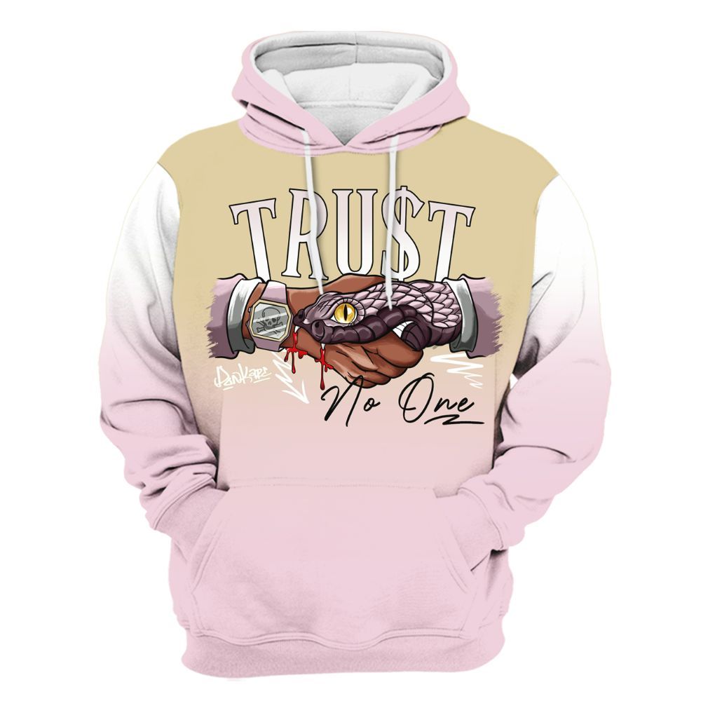 Hoodie To Match Denim Iced Carmine 4s - Snake Trust No One Drip All Over Print