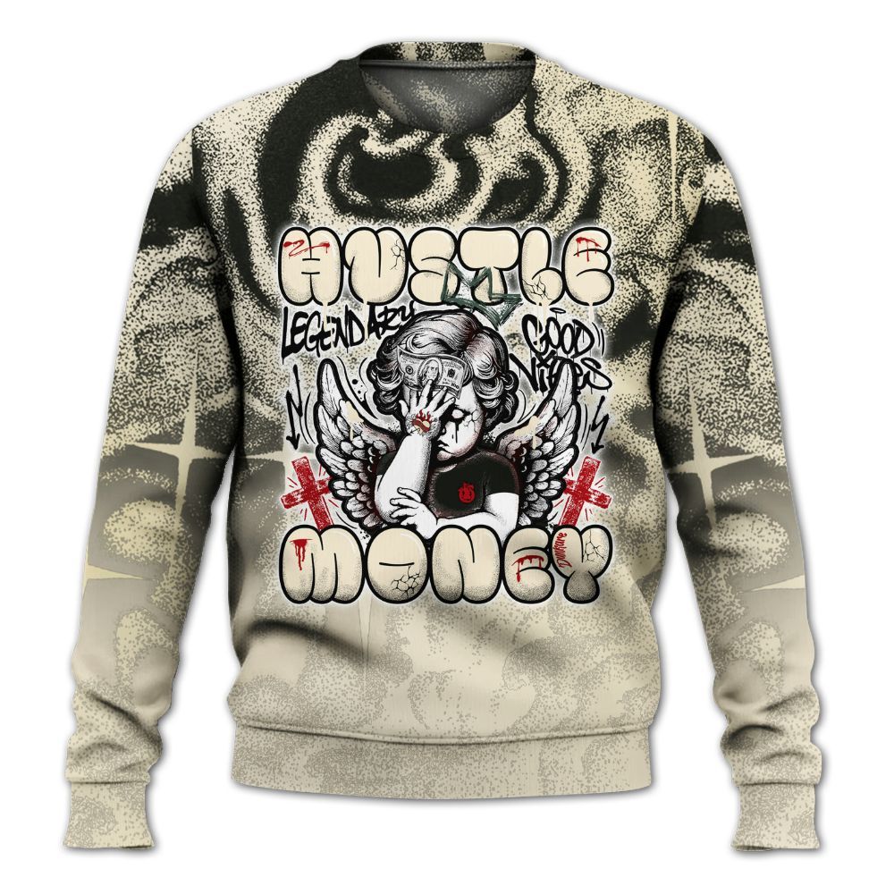 Sweatshirt To Match Retro Low OG Nitro 1s - Angel Hustle Money All Over Print