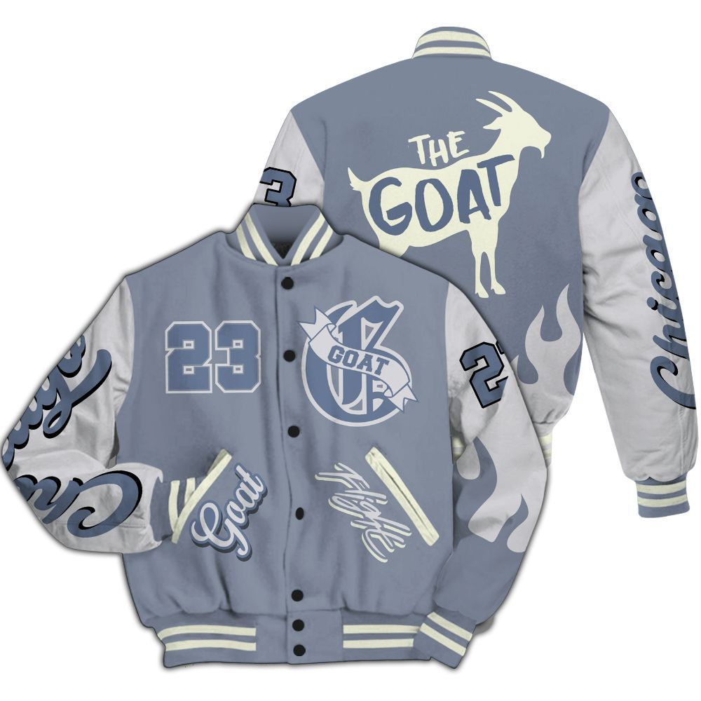 Varsity Jacket To Match Retro High OG Cool Grey 1s - The G.O.A.T Streetwear All Over Print