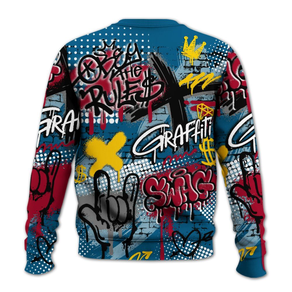 Sweatshirt To Match GS Messy Room 4s - True It Real Graffiti Streetwear All Over Print