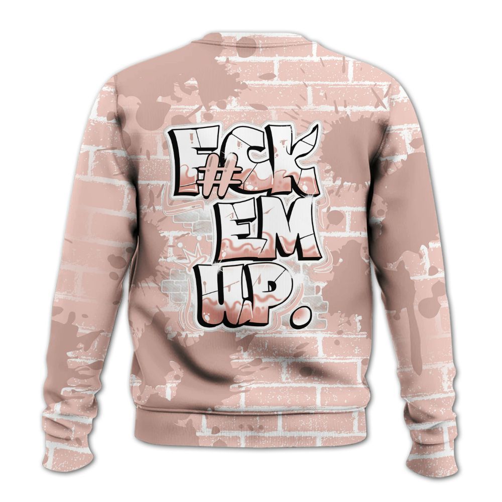 Sweatshirt To Match Low Legend Pink 11s - F#ck Em Graphic Brick Art All Over Print