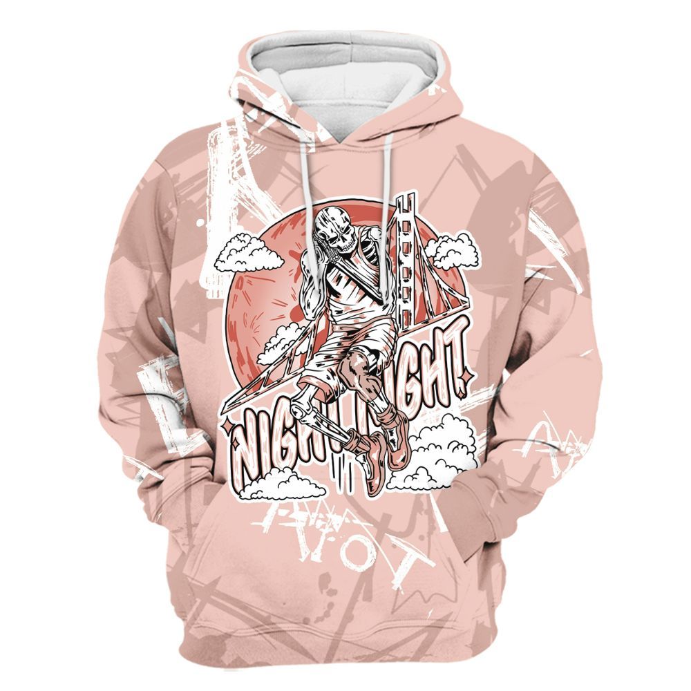 Hoodie To Match Low Legend Pink 11s - Seeya Skeleton Messyz All Over Print