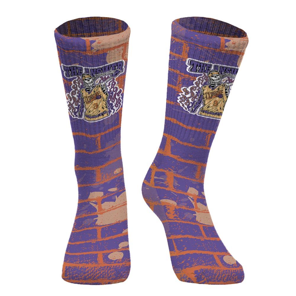 Sock To Match Book Sunset 1s - Allen Answer Skeleton Brick