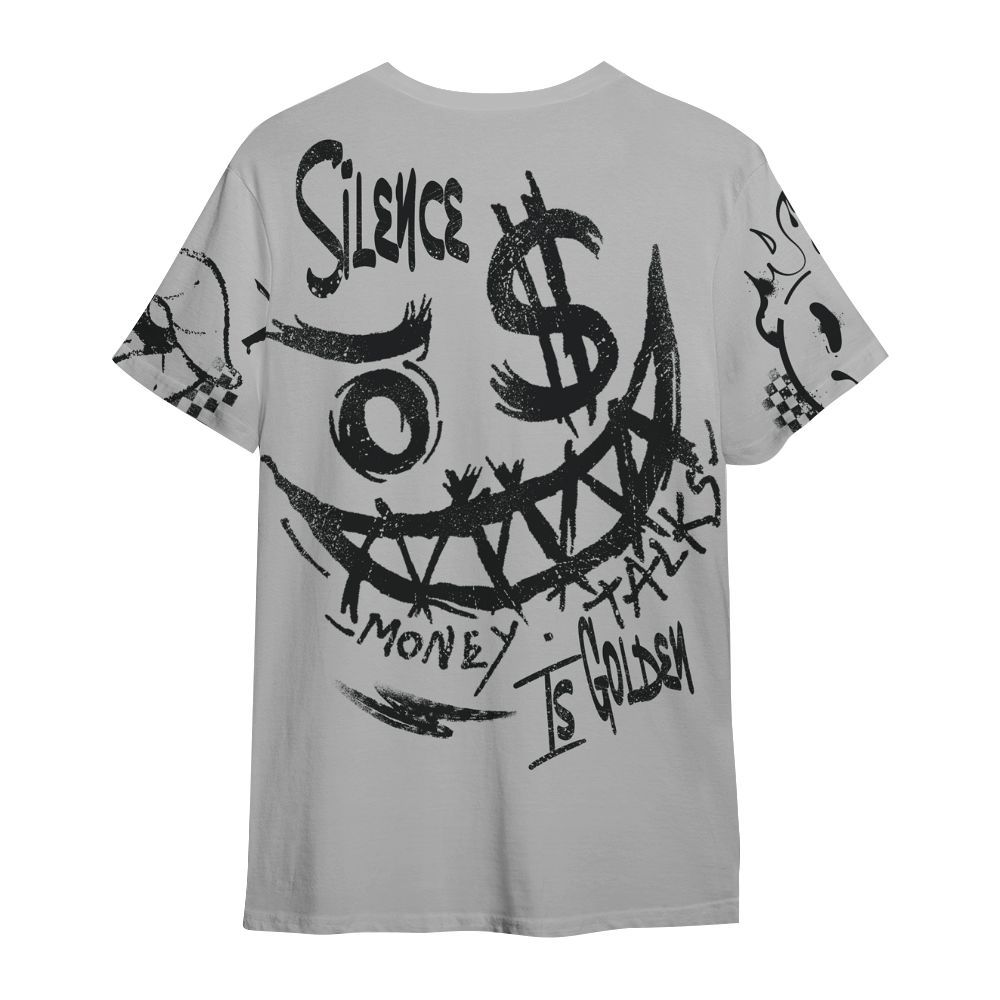 Shirt To Match Low 85 Metallic Black 1s - Mouth Burning Street Style All Over Print