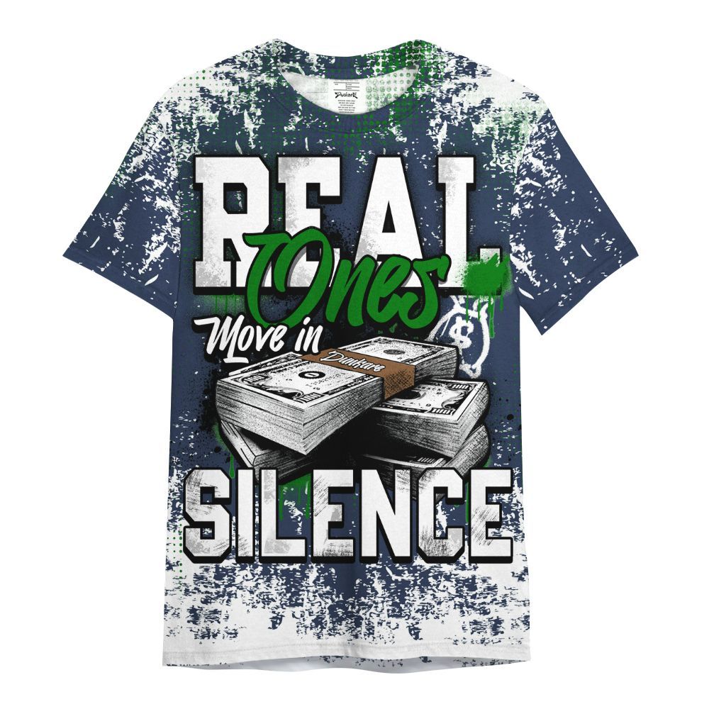 Shirt To Match Midnight Navy 13s - Move In Silence Money Street Retro All Over Print