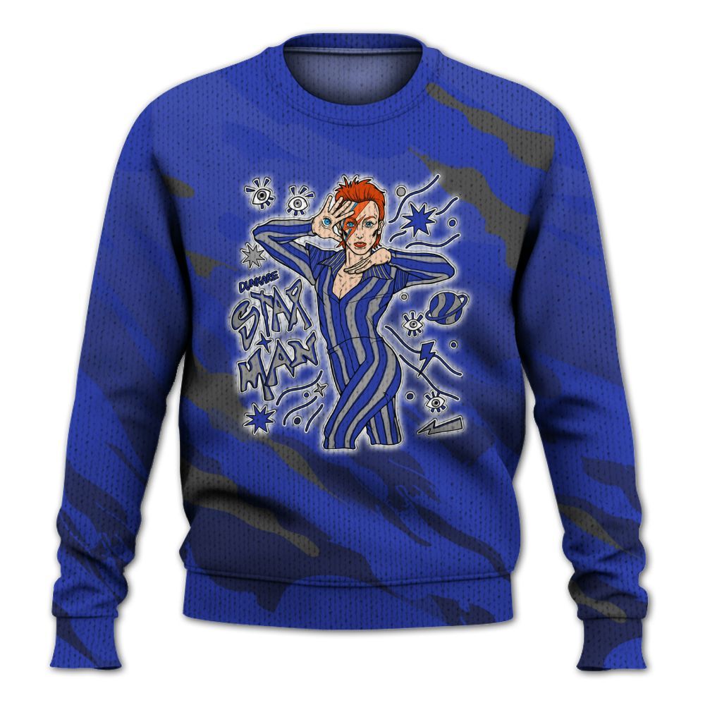 Knitted Sweater To Match Air Max Plus Black Racer Blue - Starmans Graphics Colored