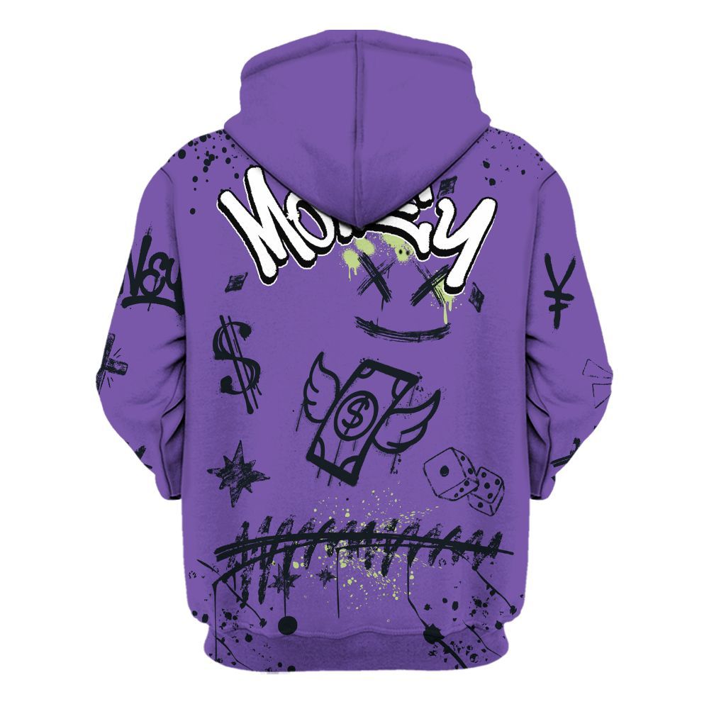 Hoodie To Match Canyon Purple 4s - Everybody Paid In Full Crayon All Over Print