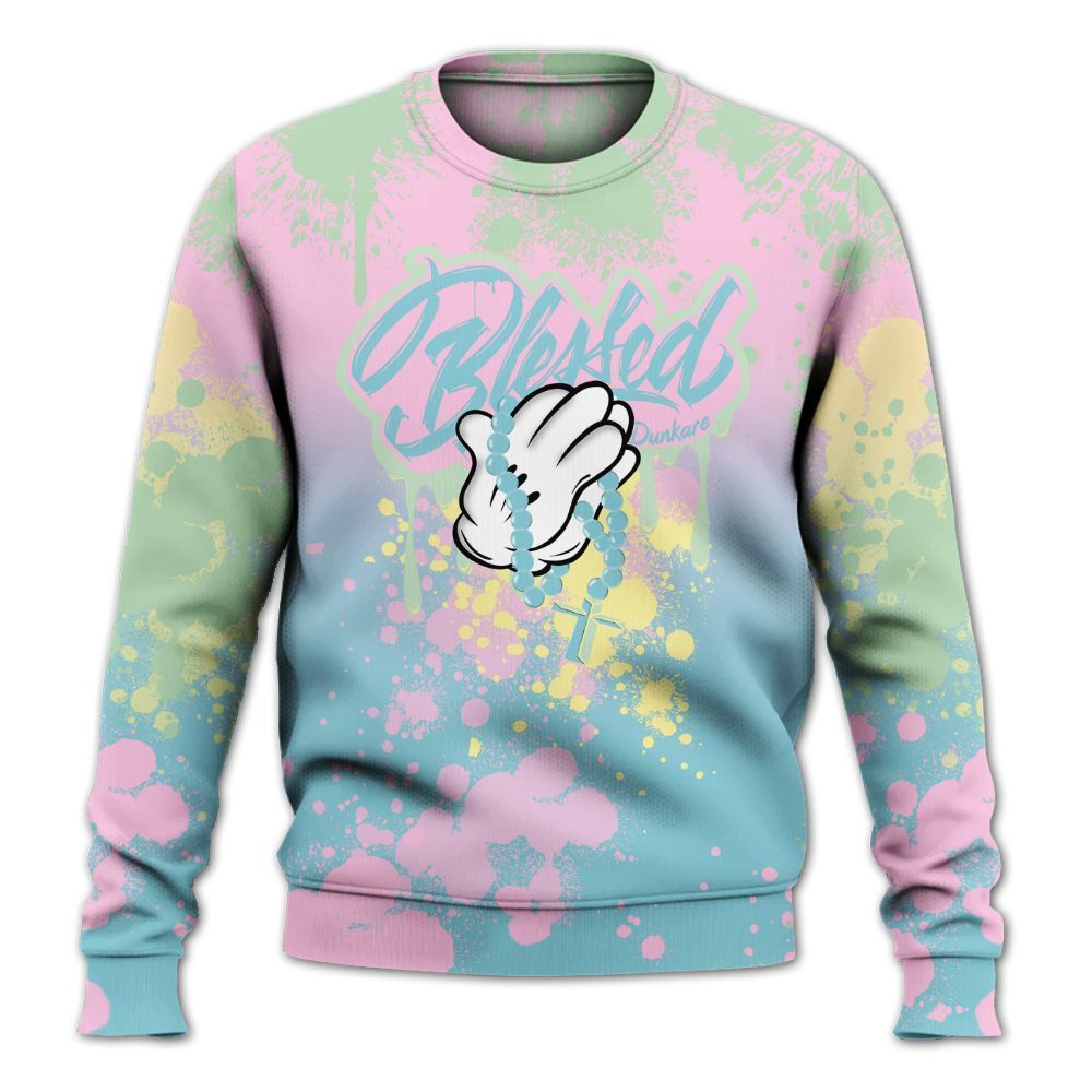 Sweatshirt To Match SB Dunk Low Visty - God Blessed Ink Drip All Over Print