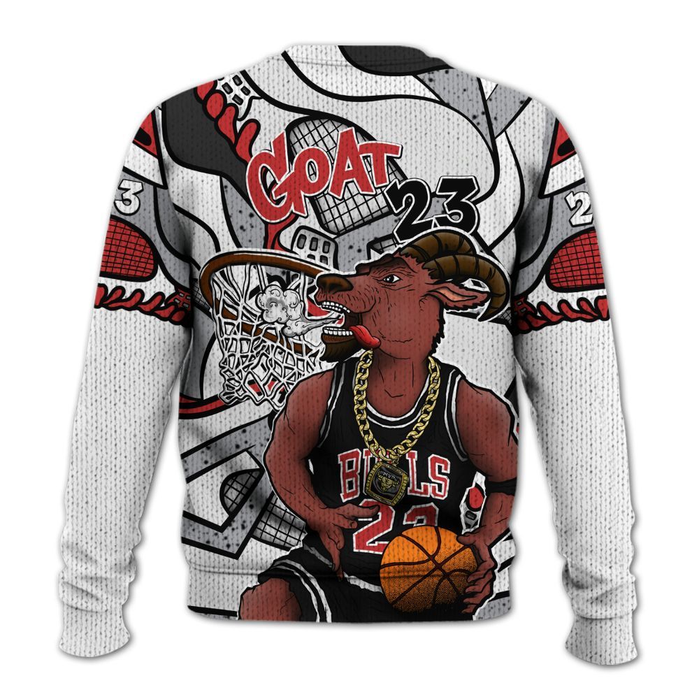 Sweater To Match White Cement 4s - Number 23 Style 4s Graphic