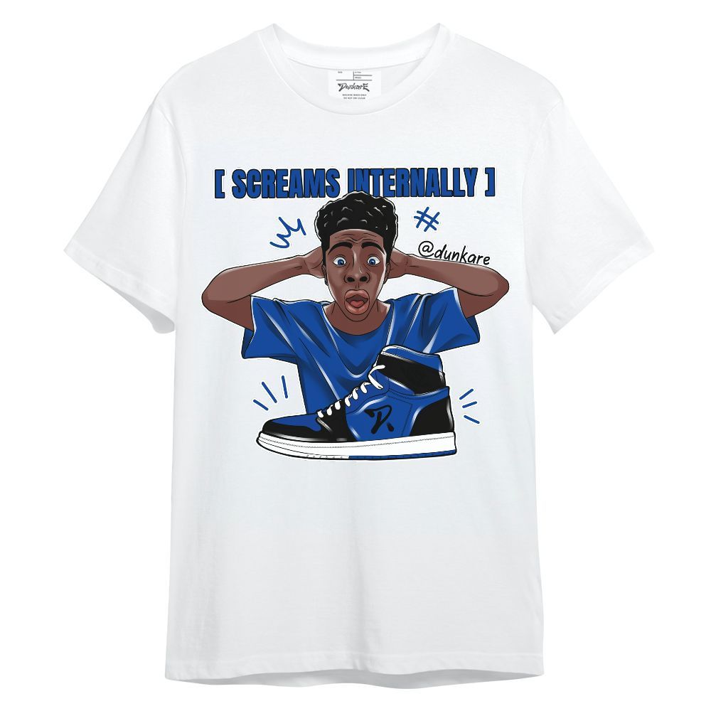 Shirt To Match Hyper Royal 12s - Scream Internally Unisex Shirt