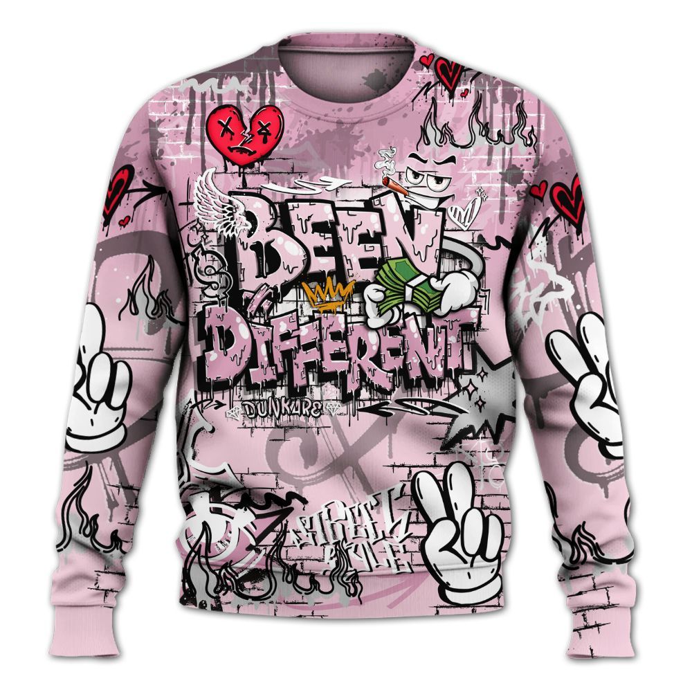 Sweatshirt To Match Orchid 4s - Been Dif2erent Drip Graffiti All Over Print