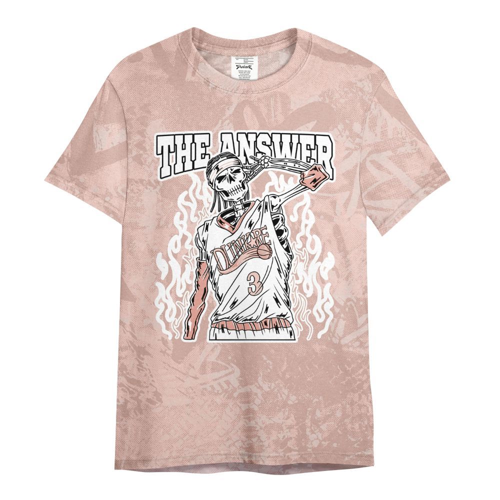 Shirt To Match Low Legend Pink 11s - Allen Answer Skeleton Heart All Over Print