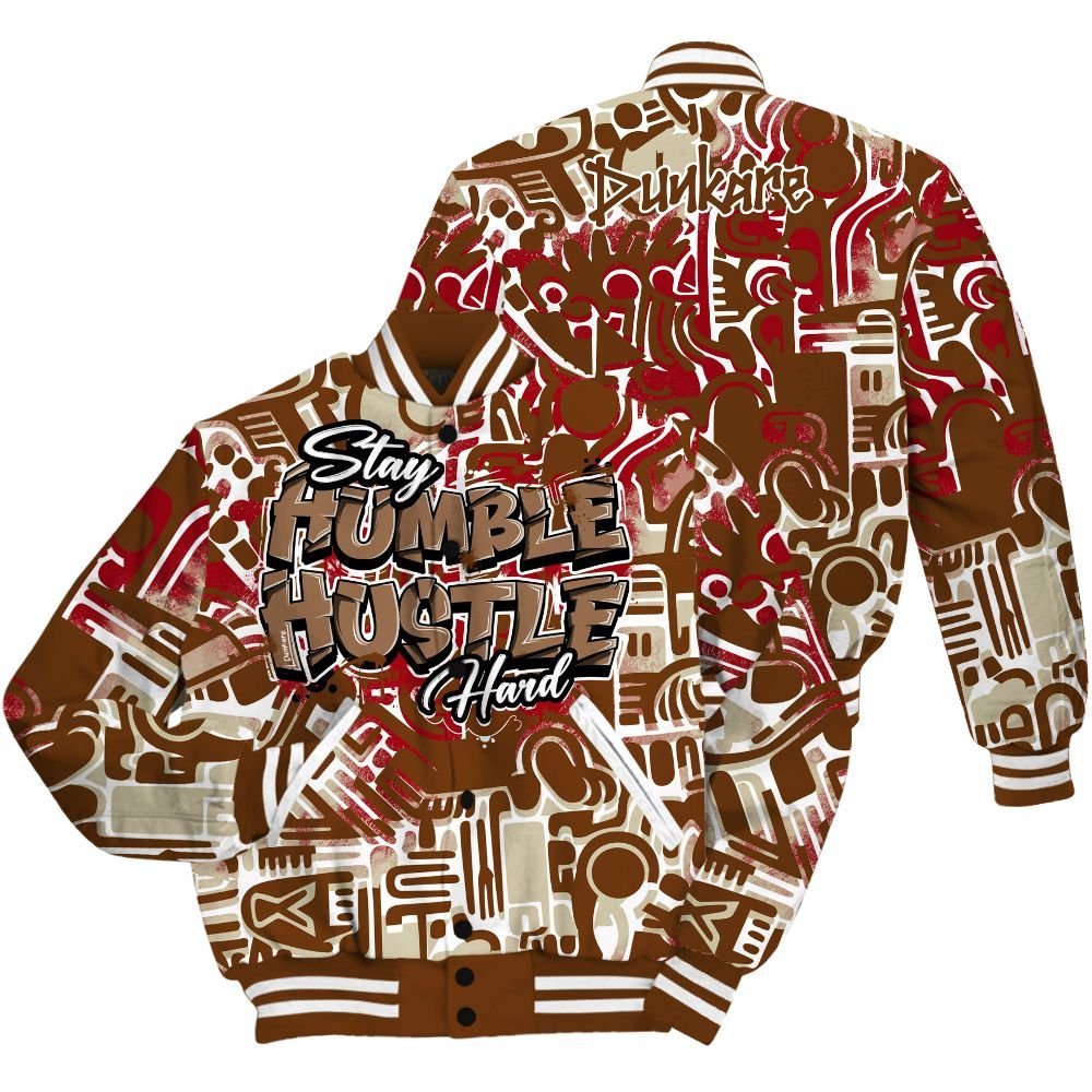 Varsity Jacket To Match Archaeo Brown 5s - Humble Hustle Retro All Over Print