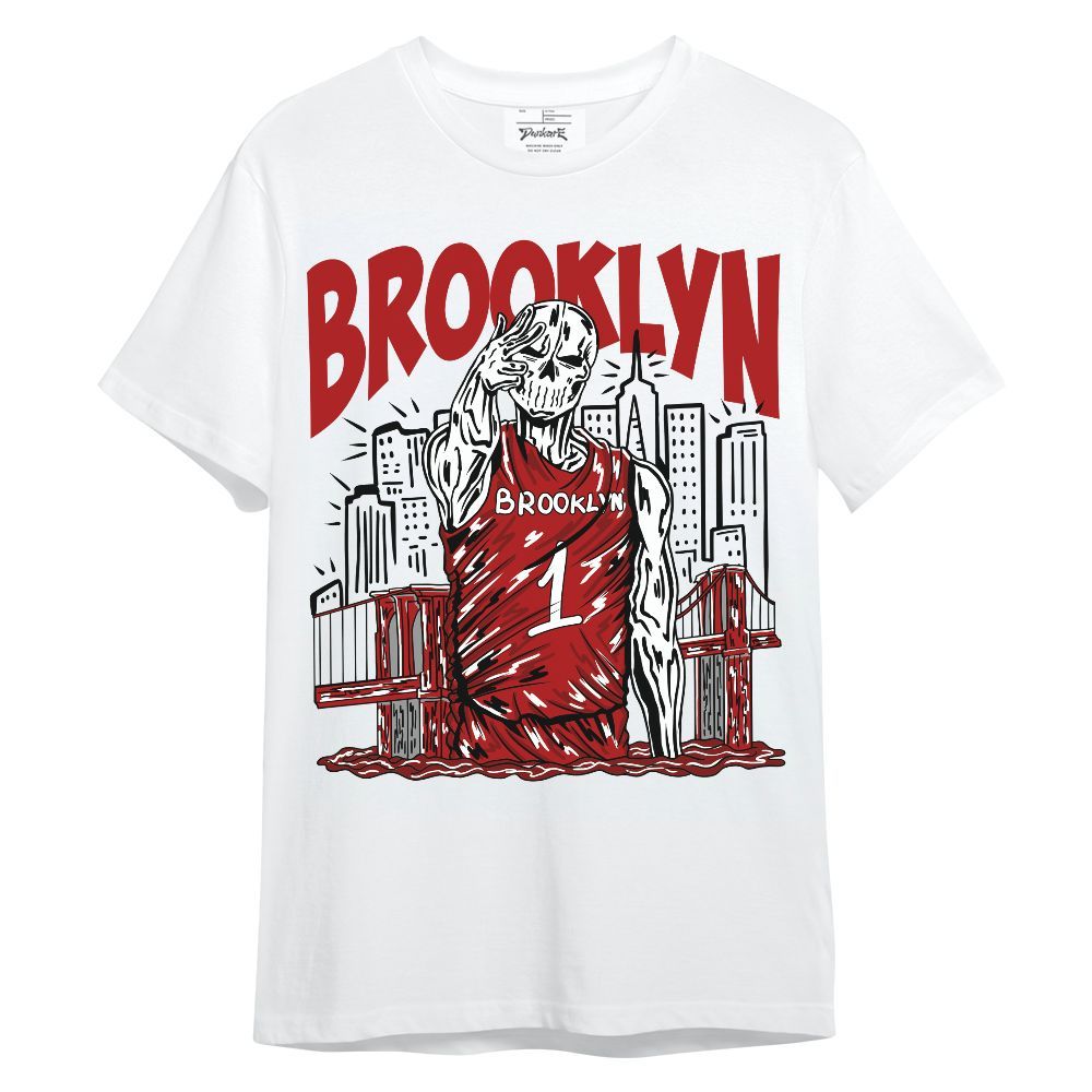 Shirt To Match Red Taxi 12s - Brooklyn's Skeleton Unisex Shirt
