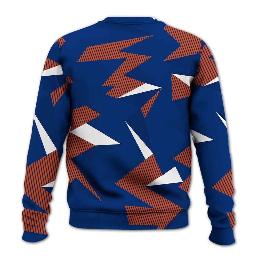 Sweatshirt To Match Mid Knicks 1s - Geometric Camouflage Pattern All Over Print