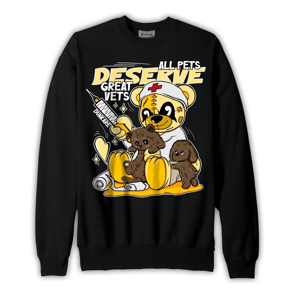 Sweatshirt To match Vivid Sulfur 4s Sweatshirt - All Pets Deserve Great Vets Bear Graphic