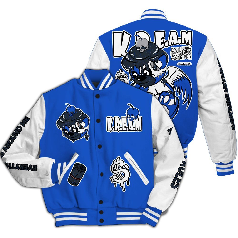 Varsity Jacket To Match Retro Stealth 5s - Loot Bear All Over Print