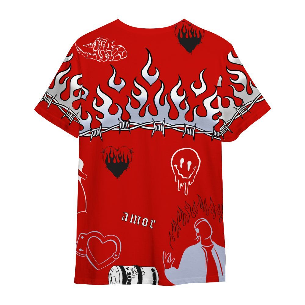 Shirt To Match Fire Red 6s - Snake Trust No One All Over Print