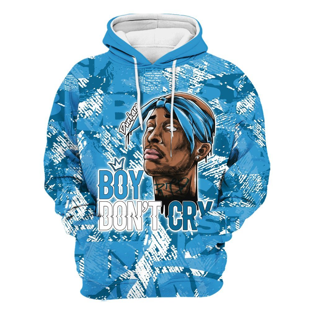 Hoodie To Match Powder Blue 9s - Boiz Ain't Cry Unique Abstract All Over Print
