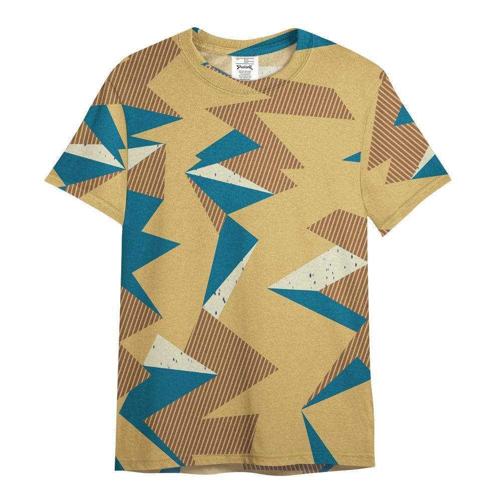 Shirt To Match Retro Cacao Wow 4s - Geometric Camouflage Pattern All Over Print
