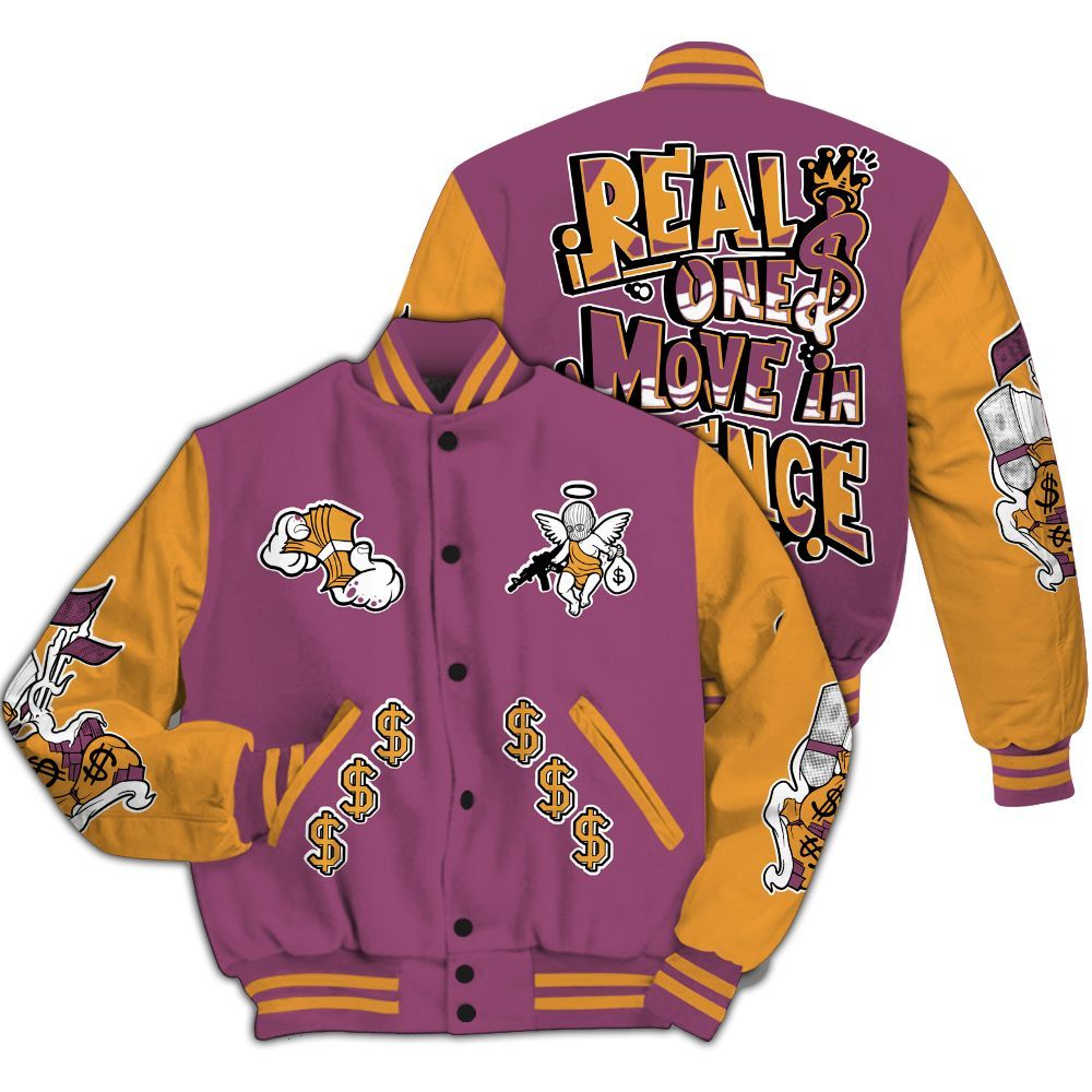 Varsity Jacket To Match High OG Brotherhood 1s - Ones Move In Silence Graphic All Over Print