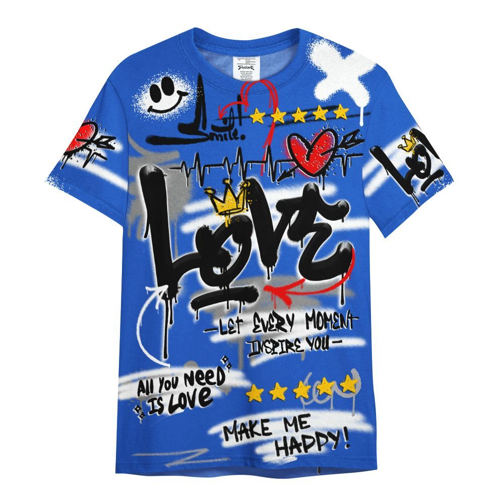 Shirt To Match Retro Stealth 5s - Happy Love Beats Graffiti Streetwear All Over Print