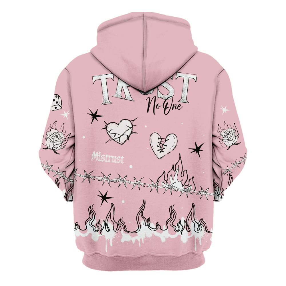 Hoodie To Match Air Max DN Pink Foam - Trust No One Snake-Bite Doodle Crayon All Over Print