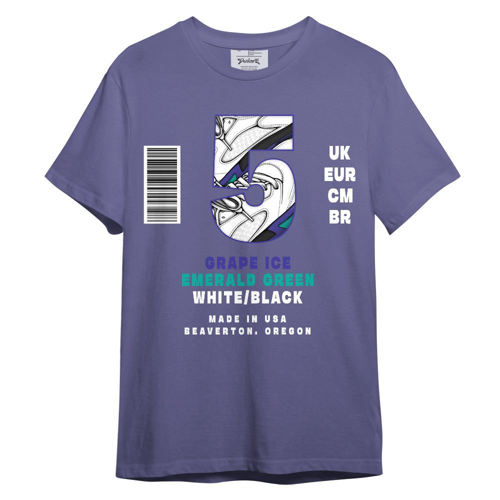 Shirt To Match Retro Grape 5s - Sneaker Label Number 5 Graphic