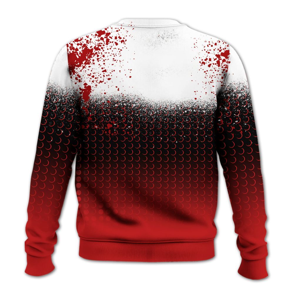 Sweatshirt To Match Bred Reimagined 4s - Halftone Time Is Money All Over Print