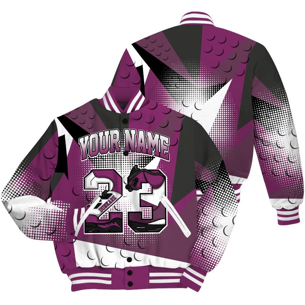 Varsity Jacket To Match Air Max Sunder Gore Tex Bold Berry Shirt, Poly Custom Name Number 23 5s All Over Print