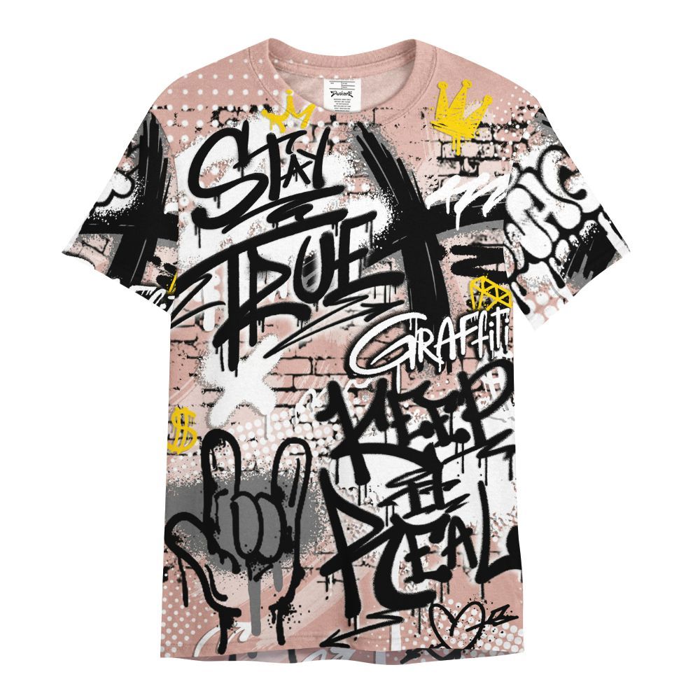 Shirt To Match Dunk Low Pink Velvet - True It Real Graffiti Streetwear All Over Print