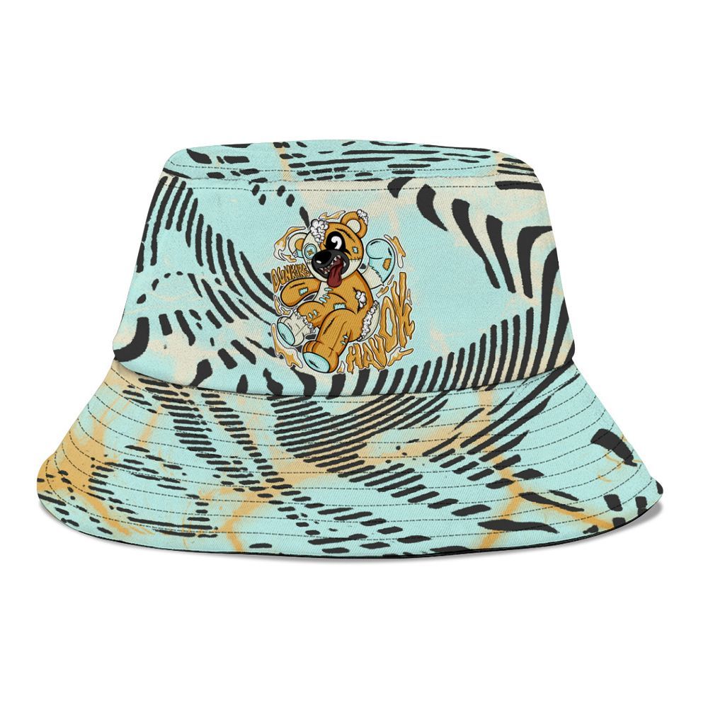 Bucket Hat To Match Pure Platinum 4s - Havok Bear Graphic