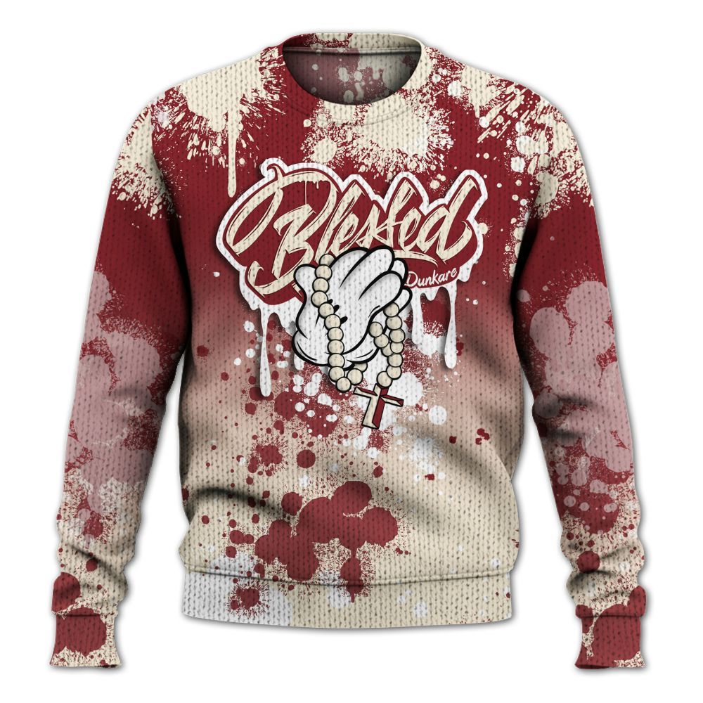 Sweater To Match Valentine's Day 2026 4s - God Blessed Ink Drip Graphic