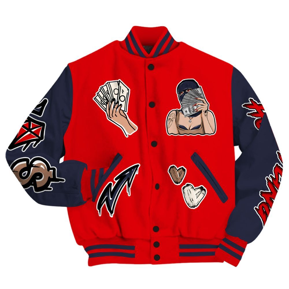 Varsity Jacket To Match Low OG Howard University 1s - Hustling Unique All Over Print