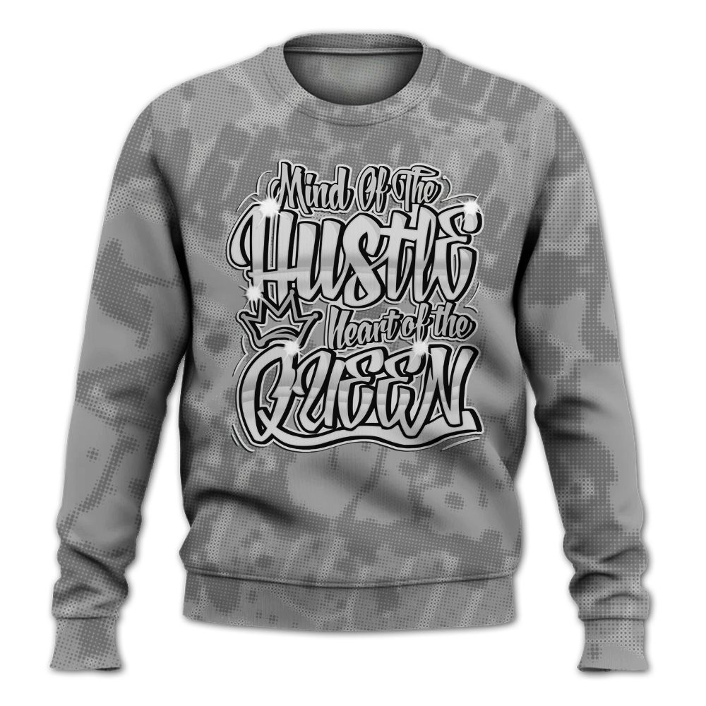 Sweatshirt To Match Black Wolf Grey 12s - Hustles Heart Queens Street All Over Print