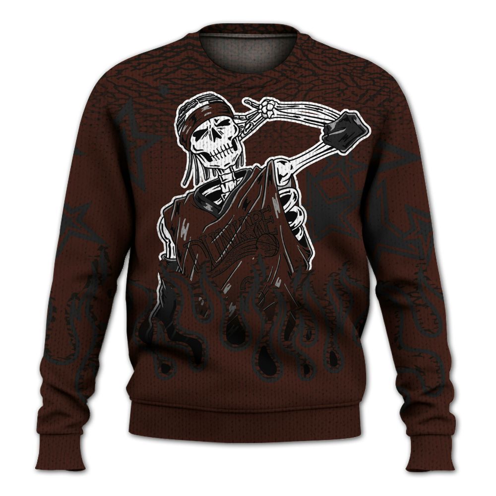 Knitted Sweater To Match Air Force 1 Low Halloween Skull 2024 - Allen Answer Unique Fire Custom Name