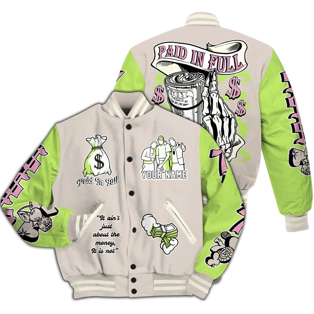 Varsity Jacket To Match Jack Black Night Silver - Paid In Full Baseball Varsity Jacket Custom Name All Over Print