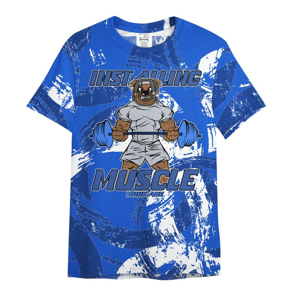 Shirt To Match Air Foamposite One Royal - Installing Muscle Bear Circle Slpash All Over Print