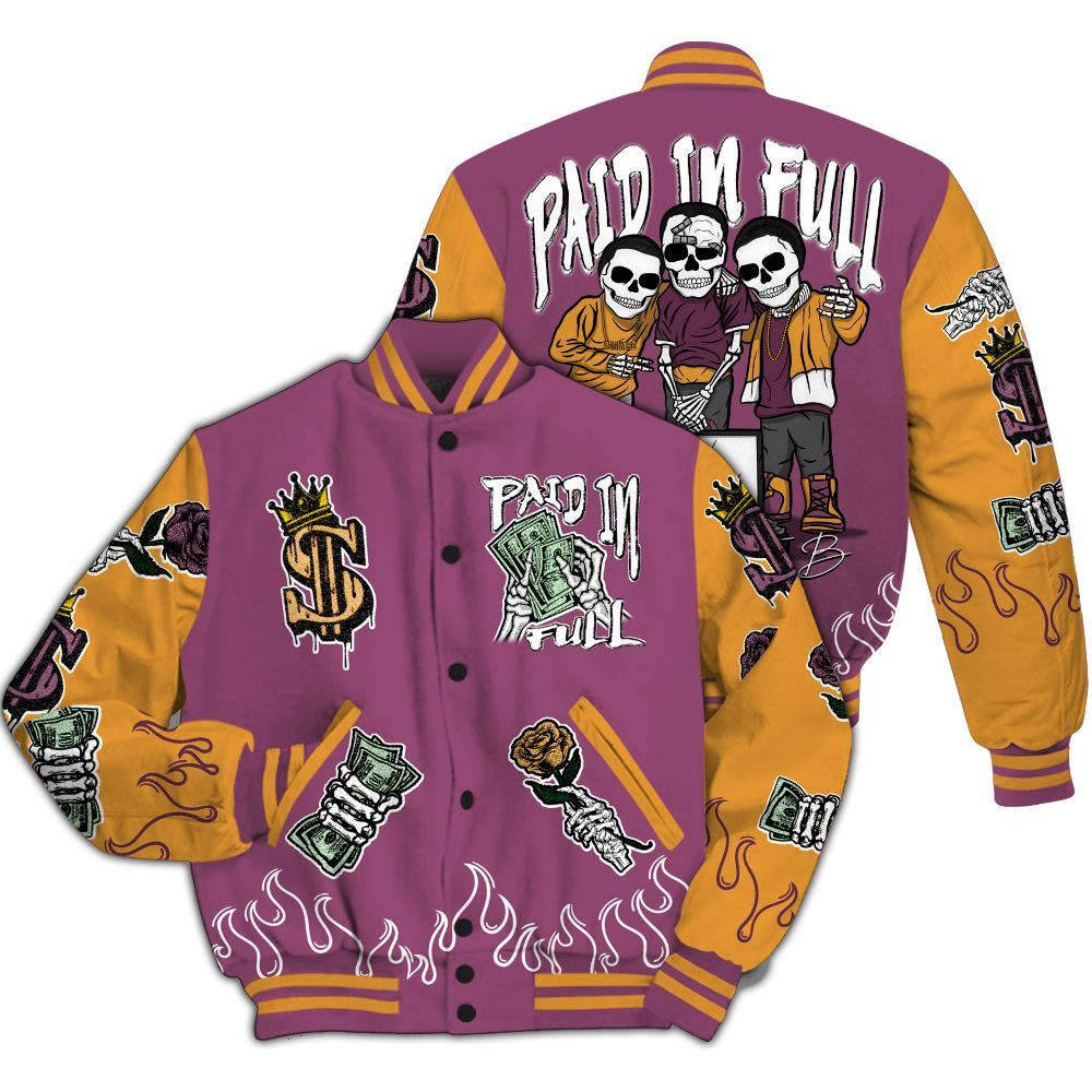 Varsity Jacket To Match High OG Brotherhood 1s - Fire Everybody Paid In All Over Print