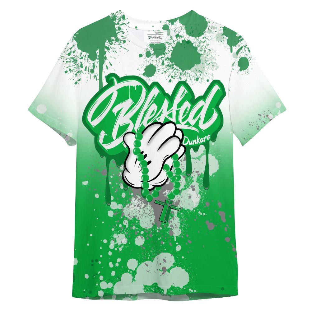 Shirt To Match Shirt Streetwear God Blessed Ink Drip, Lucky Green 5s T-- To Match Sneaker Lucky Green 5s Graphic Tee NCT
